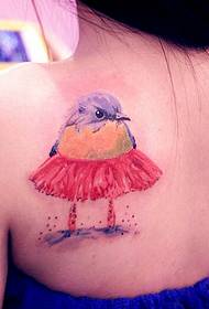 Ubuhle behlombe lobuntu bokugqoka bugqoke i-pettiskirt bird bird tattoo
