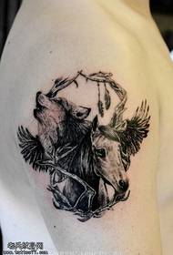 Classic horse tattoo pattern