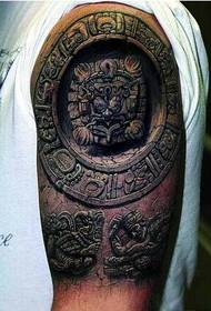 Ghualainn clasaiceach dea-phatrún tattoo ag lorg patrún retro