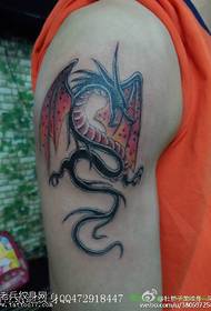 Chinese wing pterosaur tattoo pattern