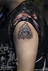 Realistic all-eye eye tattoo pattern