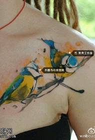 Uzorak tetovaže tinte sa žutim oriolom