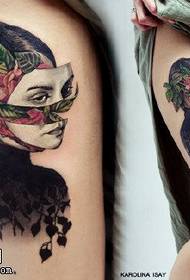Sorbalda, piztia, bi aldeetako tatuaje eredua