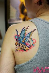 ຮູບແຕ້ມ Tattoo Swimow ທີ່ງົດງາມ
