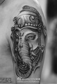 Sapienza di ricchezza, mudellu di tatuaggi di elefante dii