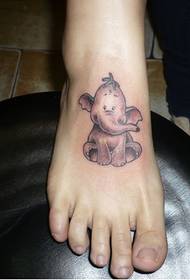 Wreef schattige olifant tattoo foto