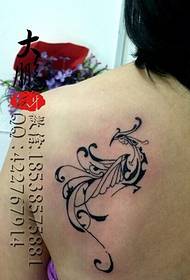 Beautiful phoenix totem on the shoulder
