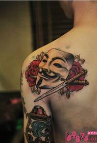 Slika V-Vendetta maska za tetovaže