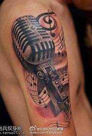 Reális mikrofon Megjegyzés tetoválás minta