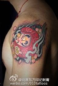 Japanese style tsawg tsov ntxhuav tattoo qauv
