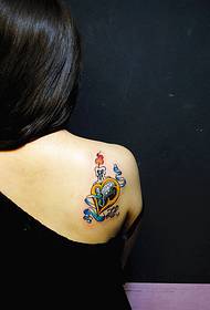 Szépség illat váll gyertya Heart Lock divat tetoválás kép