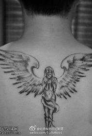 神聖な天使のタトゥーパターン