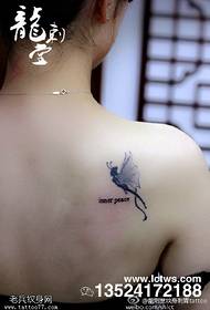 ຮູບແບບ tattoo elf butterfly ແບບງ່າຍດາຍແລະລະອຽດອ່ອນ