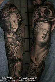 Modello di tatuaggio di statua del vento europeo e americano
