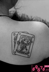 Meisjes persoonlijkheid speelkaarten koning tattoo foto's