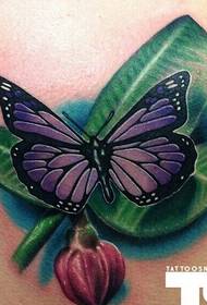 Hombro una imagen de patrón de tatuaje de mariposa de hoja de personalidad