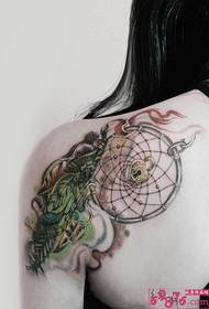 Schéint Schulter Dream Catcher Tattoo Bild