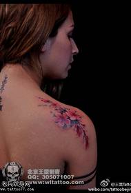 Рожевий красивий візерунок татуювання персика
