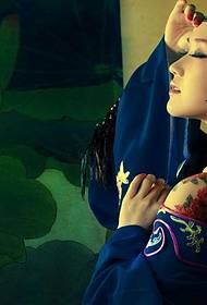 Hua Dan güzellik omuz boyalı gül resmi