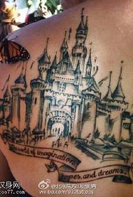 Modello tatuaggio tatuaggio castello classico