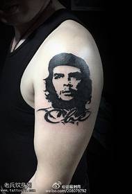 Lub xub pwg che Guevara taub hau tattoo qauv