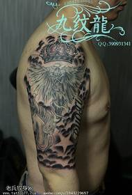 Modello di tatuaggio classico ali d'angelo
