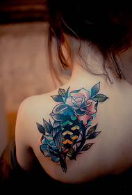 E bukur aromatik shpatull ngjyra tatuazh fotografi tatuazh