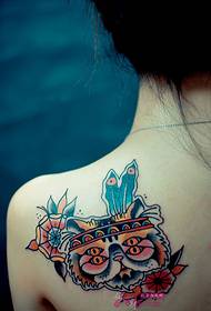 Мирисна слика креативне маске сова тетоважа сова