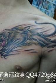 Fierce u mudellu di tatuaggi di tigre roaring