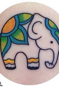 Акварель виріз світло-синій слон татуювання візерунок