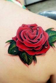 Épaule fascinante amour expresseur rose tatouage