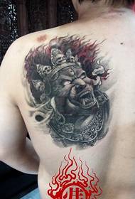 Hevosen pään Ming Wang tatuointikuva takaosaan