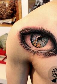 Divat fiúk vállán alternatív nagy szemek tetoválás renderelések képek