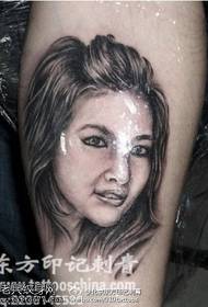 Modello moderno del tatuaggio del ritratto di bellezza di stile cinese
