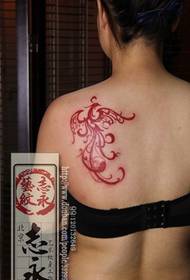 Shoulder phoenix model i kuq i bukur i kuq i tatuazhit