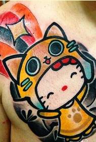 Modello di tatuaggio del fumetto grazioso di spalla moda