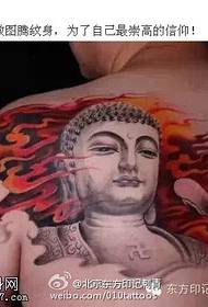 3D Stereo Buddha Shugaban Tsarin Tattoo