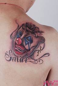 Teardrop clown skouertatoo prentjie