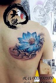Sırt omuz rengi lotus dövme