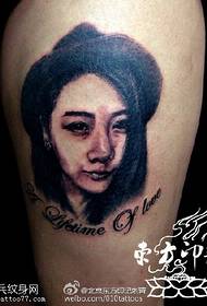Persone cuntemporaniu cinese bellezza ritrattu di mudellu di tatuaggi