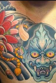 Personality male shoulder color European and American tattoo pattern pictures