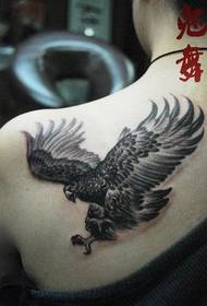 Meedercher Schëlleren cool Adler Tattoo Muster Biller