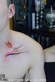 Patrón de tatuaje aerodinámico de pareja genial colorido