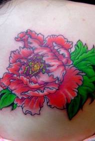 Gajah kaya tato - gambar peony