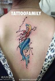 Prachtich beskildere mermaid tattoo patroan