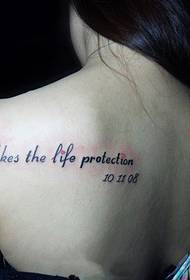 Beautiful shoulder English tattoo picture