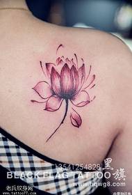 Modello tatuaggio loto spinoso semplice e fresco