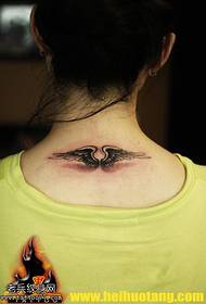 Užpakalinio mini sparno tatuiruotės modelis