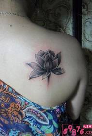 Enkel lotus tatuering liten mönster bild