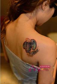 Bellezza fragrante spalla demone cori di moda ritratti di tatuaggi